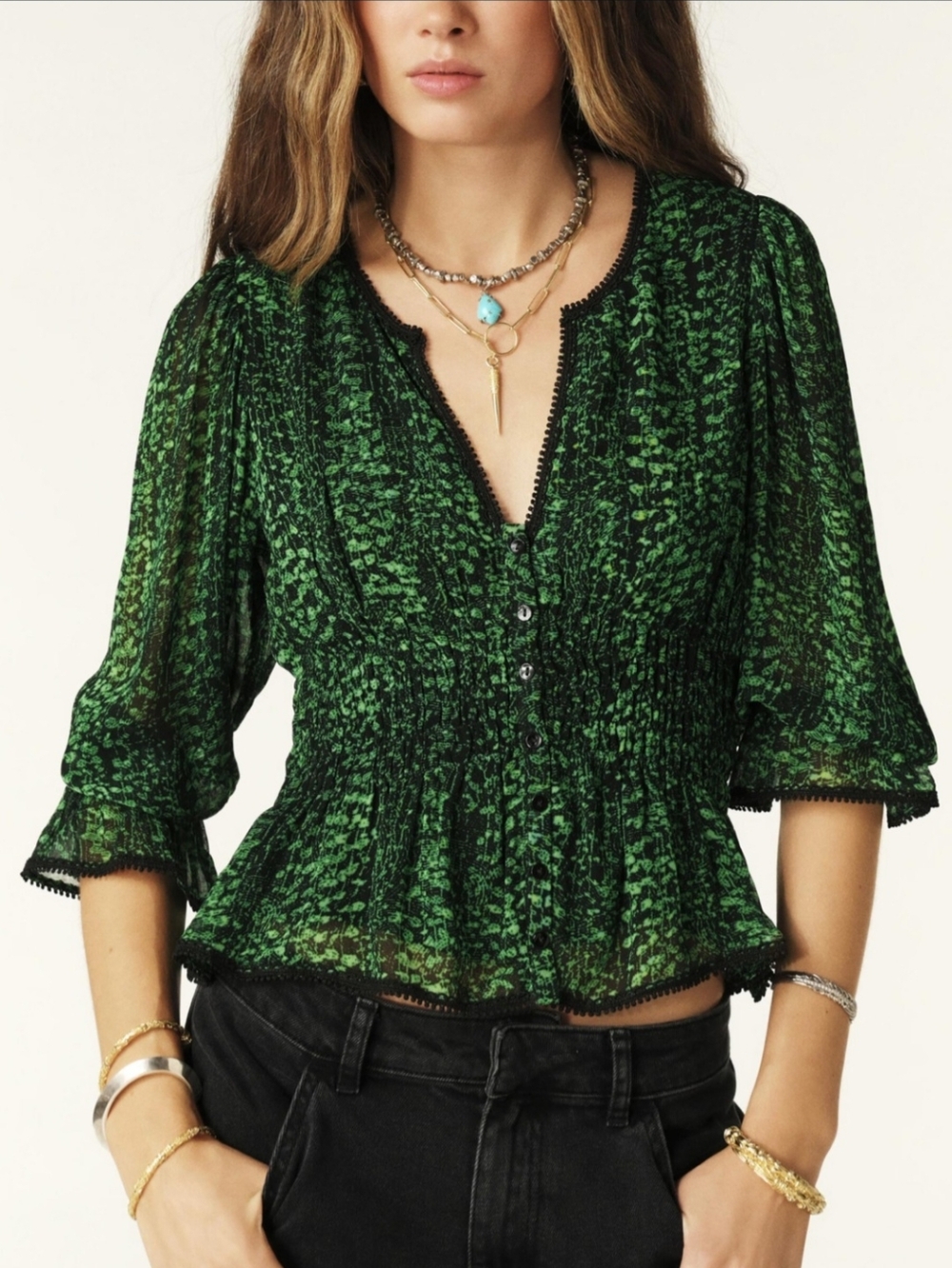 Ba&sh Chili Vert Top Sz. 3 (Large)